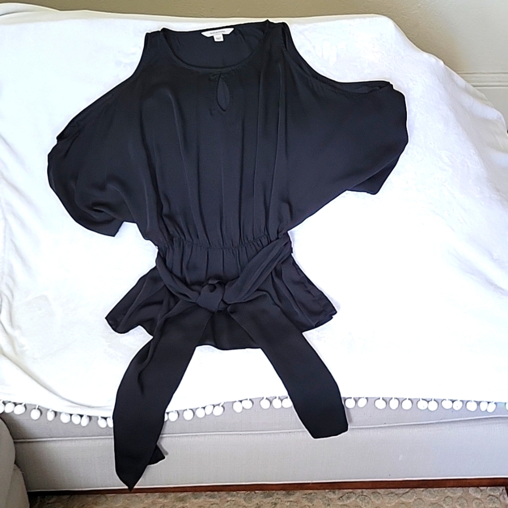 Boston Proper Cold Shoulder Belted Blouse